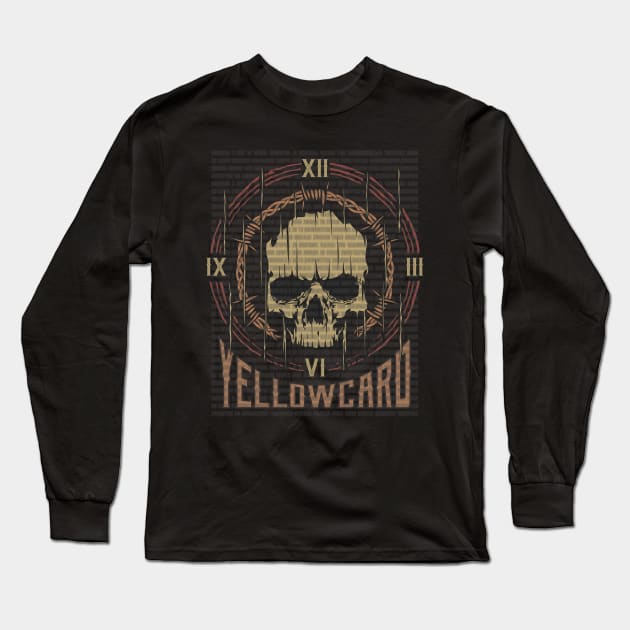 Yellowcard Vintage Skull Long Sleeve T-Shirt by darksaturday